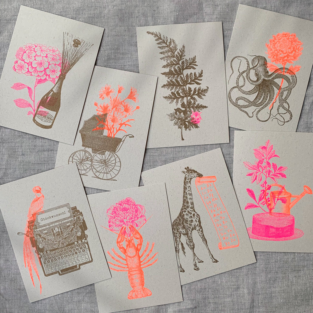 Postkarte / Giraffe / ABC - Togethery